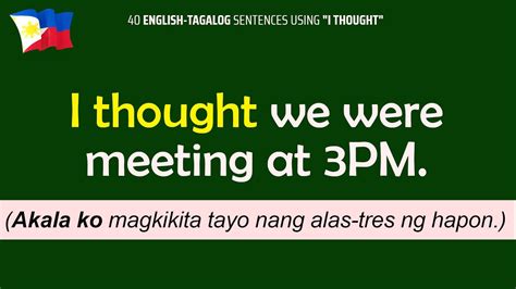 Asikasuhin Example Sentence in Tagalog: Akala ko agaran mong.
